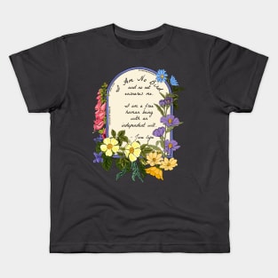 Jane Eyre, I Am No Bird and No Net Ensnares Me Kids T-Shirt